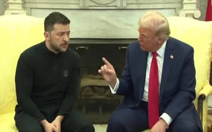 Trump levanta a voz com Zelensky