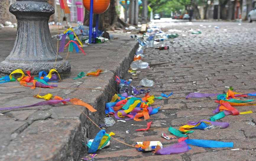 Geração de lixo no carnaval